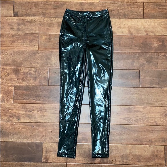 White Fox High Rise Double Take Latex Leather Pant - Picture 3 of 8